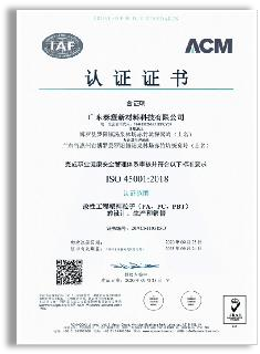ISO 45001 - 2018 Occupational Health and Safety Management System